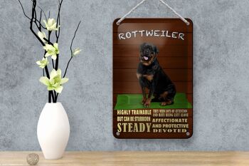 Panneau en étain disant chien Rottweiler 12x18cm, décoration hautement entraînable 4