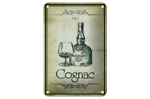 Blechschild Alkohol 12x18cm 1920 Cognac Retro Dekoration