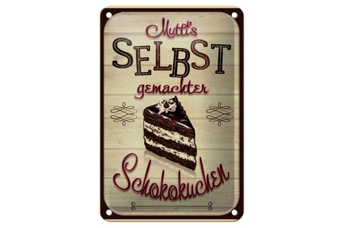 Blechschild Spruch 12x18cm Mutti`s selbst gemachter Kuchen Dekoration