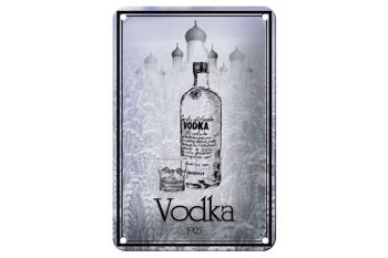 Plaque en étain alcool 12x18cm 1925 Vodka décoration importée 1