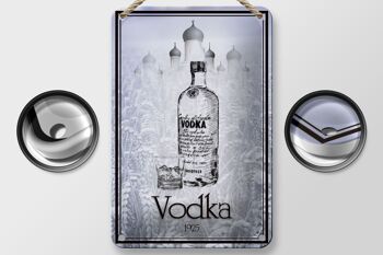 Plaque en étain alcool 12x18cm 1925 Vodka décoration importée 2