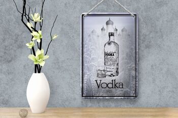 Plaque en étain alcool 12x18cm 1925 Vodka décoration importée 4