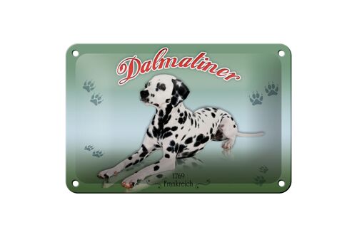 Blechschild Hund 18x12cm Dalmatiner 1769 Frankreich Dekoration
