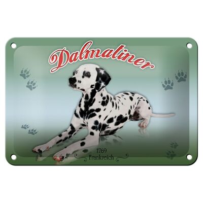 Blechschild Hund 18x12cm Dalmatiner 1769 Frankreich Dekoration
