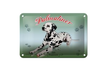 Plaque en tôle chien 18x12cm Dalmatien 1769 décoration France 1