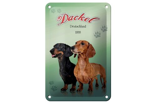 Blechschild Hund 12x18cm Dackel Deutschland 1888 Dekoration