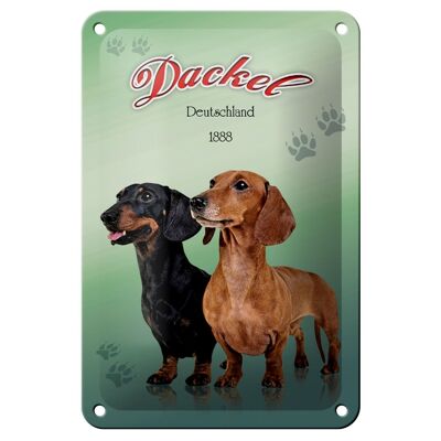 Blechschild Hund 12x18cm Dackel Deutschland 1888 Dekoration