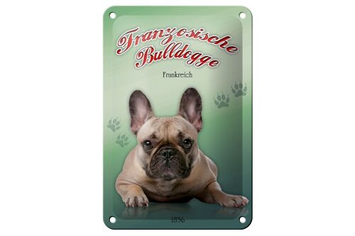 Blechschild Hund 12x18cm Französische Bulldogge Dekoration