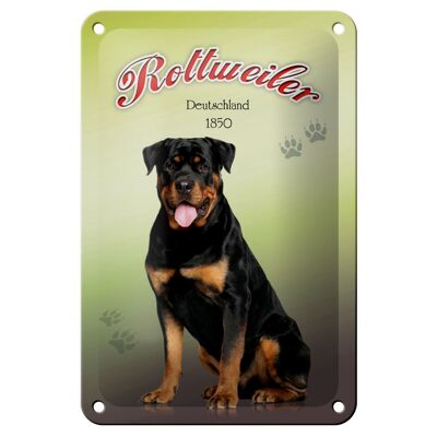 Cartel de chapa perro 12x18cm Rottweiler Alemania 1850 decoración