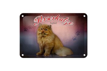 Plaque en tôle chat 18x12cm chat persan Angleterre décoration murale 1