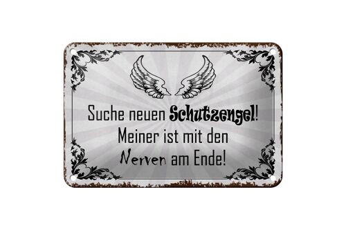 Blechschild Spruch 18x12cm suche neuen Schutzengel Dekoration