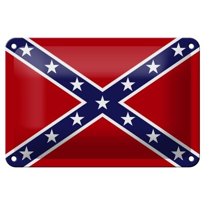 Blechschild Flagge 18x12cm Konföderierte Staaten Amerika Dekoration