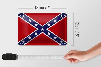 Drapeau en étain 18x12cm, décoration des états confédérés américains 5