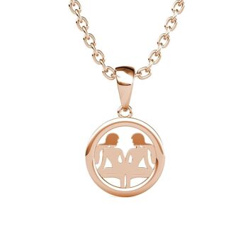 Pendentifs Zodiaque Gémaux - Or Rosé et Cristal I MYC-Paris.com 4