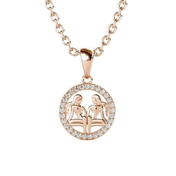 Pendentifs Zodiaque Gémaux - Or Rosé et Cristal I MYC-Paris.com 6