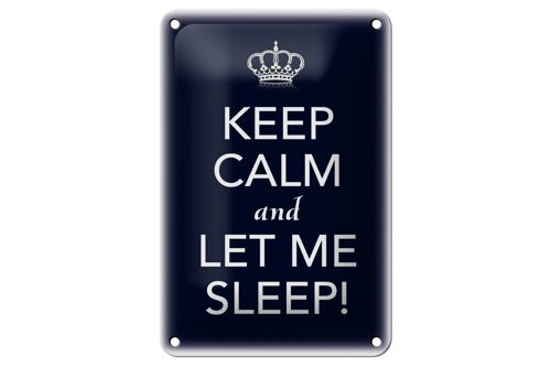 Blechschild Spruch 12x18cm Keep Calm and let me sleep Dekoration