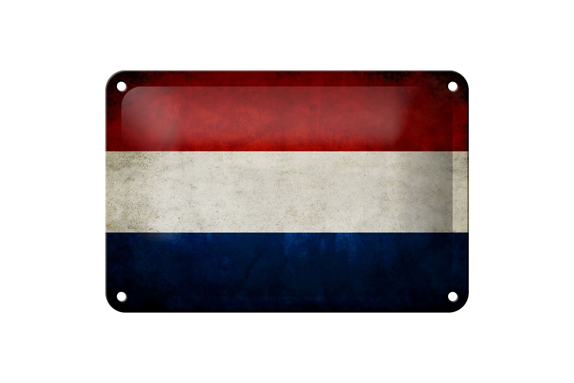 Blechschild Flagge 18x12cm Niederlande Holland Fahne Dekoration