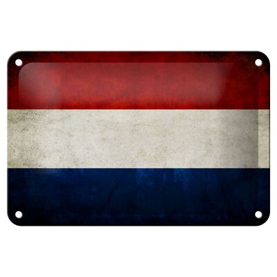 Bandera de cartel de hojalata, decoración de bandera de Holanda, 18x12cm