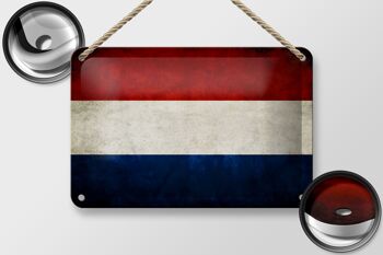 Drapeau en étain 18x12cm, décoration de drapeau des pays-bas et de la hollande 2