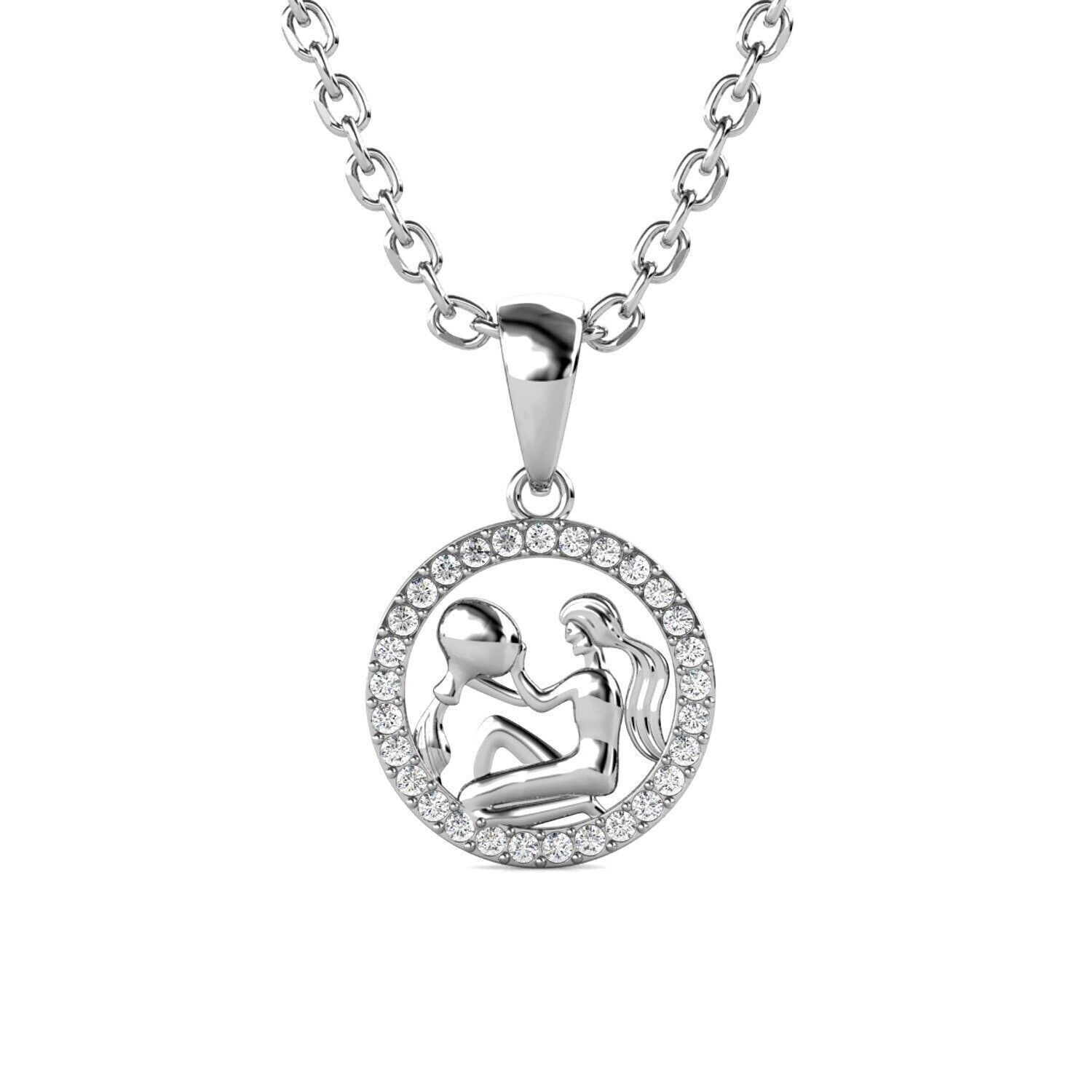 Colgantes Acuario Zodiaco - Plata y Cristal I MYC-Paris.com