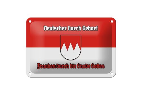 Blechschild Spruch 18x12cm Franken durch die Gnade Gottes Dekoration