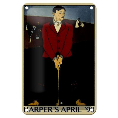 Cartel de chapa Golf 12x18cm Harper`s Abril 98 Decoración