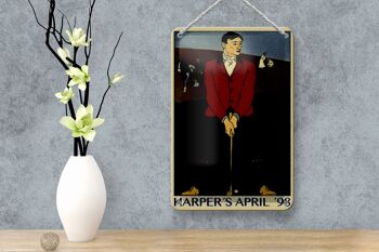 Panneau en étain Golf 12x18cm, décoration Harper's avril 98 4
