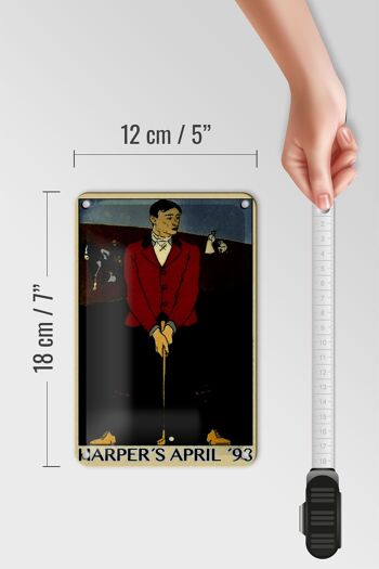 Panneau en étain Golf 12x18cm, décoration Harper's avril 98 5
