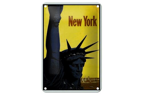 Blechschild Retro 12x18cm New York Statue of Liberty Dekoration