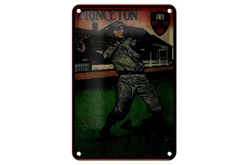 Blechschild Retro 12x18cm Princeton Baseball Dekoration