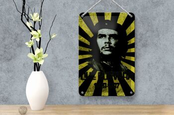 Signe en étain rétro 12x18cm, Che Guevara 1928 – 1967, décoration cubaine 4