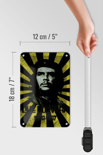 Signe en étain rétro 12x18cm, Che Guevara 1928 – 1967, décoration cubaine 5