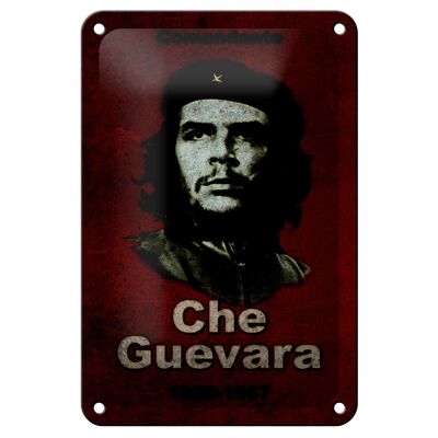 Targa in metallo Retro 12x18 cm Comandante Che Guevara 1928-1967 Decorazione