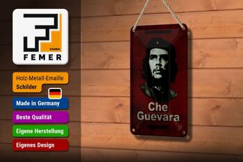 Signe en étain rétro 12x18cm, décoration du commandant Che Guevara 1928 – 1967 3