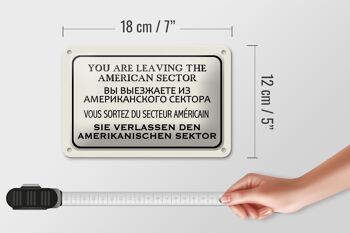 Plaque en tôle note 18x12cm vous quittez décoration secteur américain 5