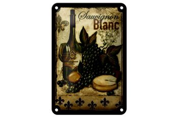 Signe en étain artistique 12x18cm, nature morte, décoration de vin Sauvignon Blanc 1
