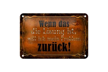 Panneau en étain indiquant 18x12cm si la solution au problème est la décoration arrière 1