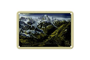 Plaque en tôle France 18x12cm Décoration Vallée de Chamonix Mont Blanc 1