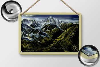 Plaque en tôle France 18x12cm Décoration Vallée de Chamonix Mont Blanc 2