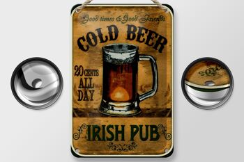 Signe en étain bière 12x18cm, pub irlandais, bière dorée, décoration des bons moments 2