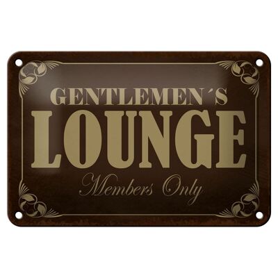 Targa in metallo nota 18x12 cm Decorazione Gentelmen's Lounge Members