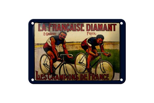 Blechschild Retro 18x12cm Fahrrad la francaise Diamant Dekoration