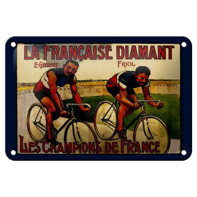 Blechschild Retro 18x12cm Fahrrad la francaise Diamant Dekoration