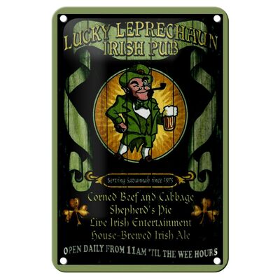 Blechschild Bier 12x18cm Irish Pub open daily from 11am Dekoration