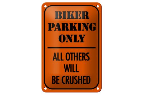 Blechschild Parken 12x18cm biker parking only all others Dekoration