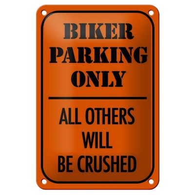 Blechschild Parken 12x18cm biker parking only all others Dekoration