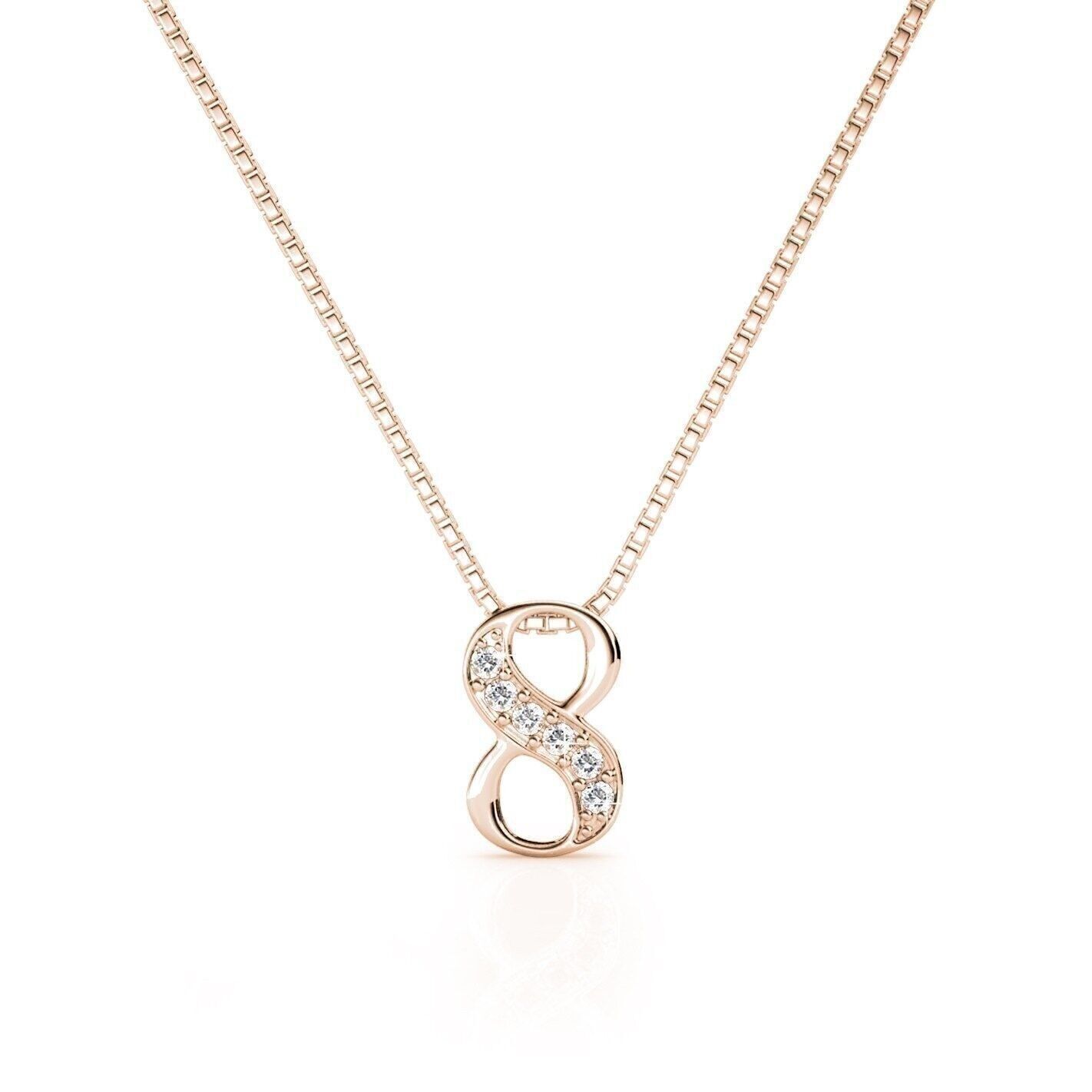 Pendentifs Number 8 - Or Rosé et Cristal I MYC-Paris.com