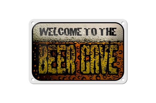 Blechschild Bier 18x12cm welcome to the beer cave Dekoration