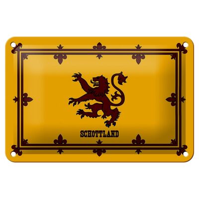 Targa in metallo con bandiera, 18 x 12 cm, decorazione stemma reale della Scozia