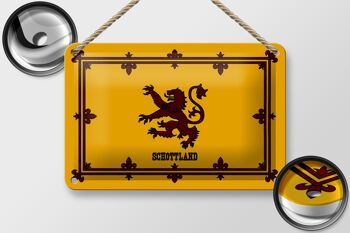 Drapeau en étain 18x12cm, décoration des armoiries royales d'Écosse 2